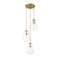 Z-Lite Ayra 3 Light Pendant, Olde Brass & Clear 488P8-3R-OBR - alternate 5